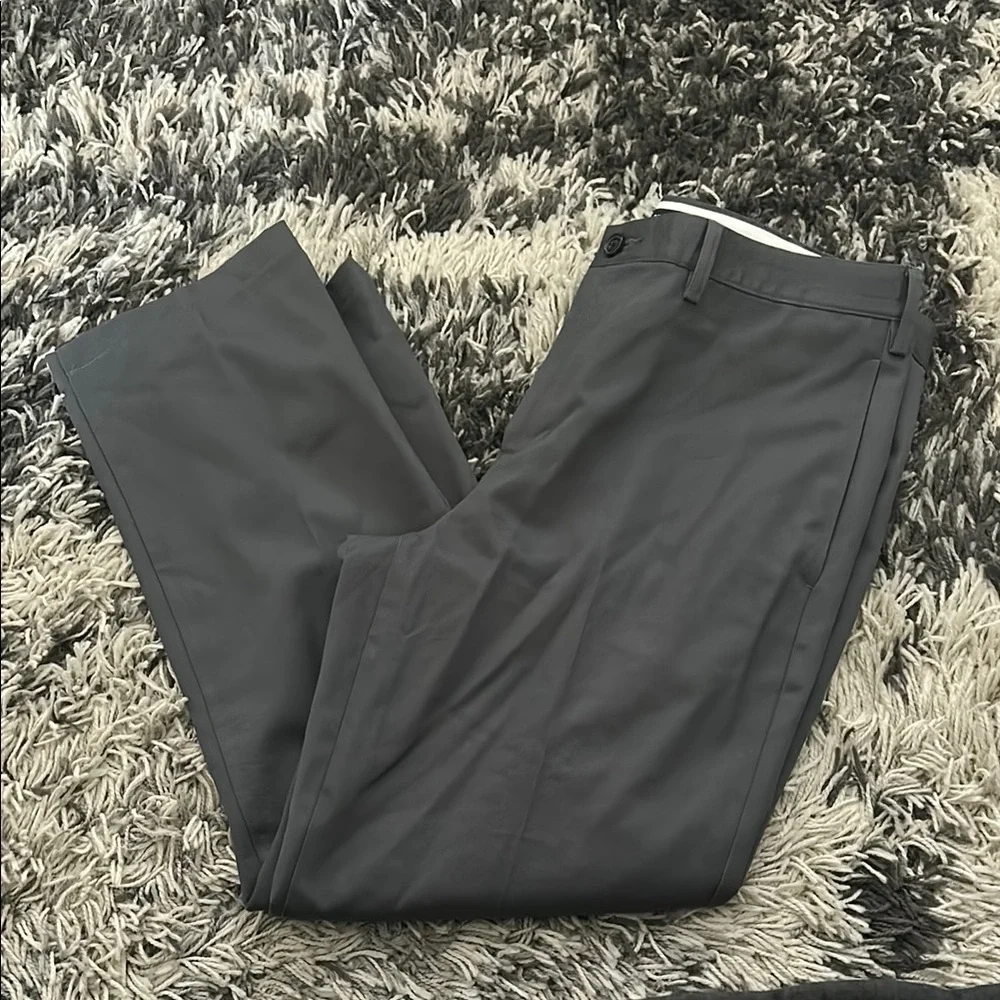 Lands' End Gray Dress Pants Straight Leg